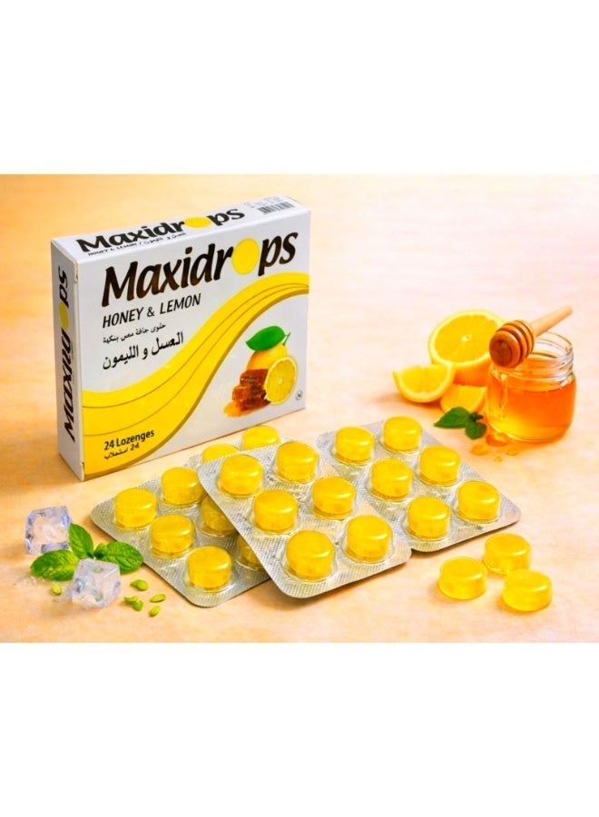 Maxidrops Honey & Lemon Lozenges, 24 pieces - Image 4